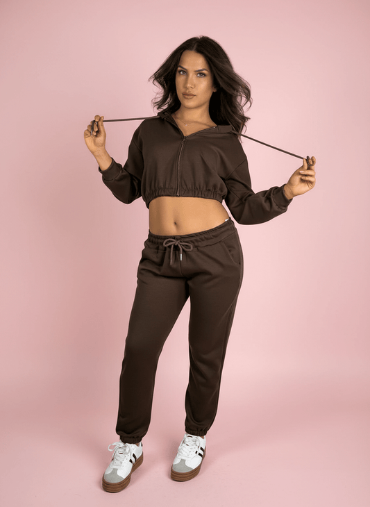 Urban Fit Pantalone Jogger Marrone - Abbigliamento Jessica