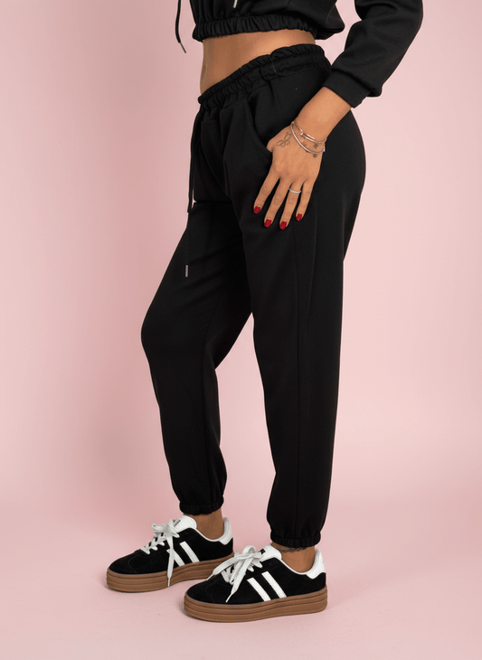 Urban Fit Pantalone Jogger Nero - Abbigliamento Jessica